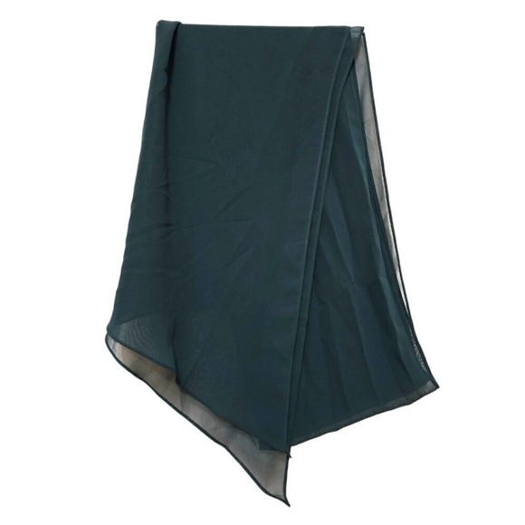 Papell Boutique Forest Green Satin Chiffon Maxi Evening Gown Sz 18W - Picture 7 of 8